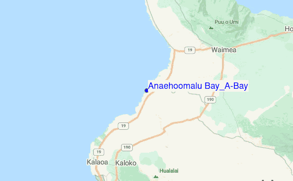 Anaehoomalu Bay_A-Bay Location Map