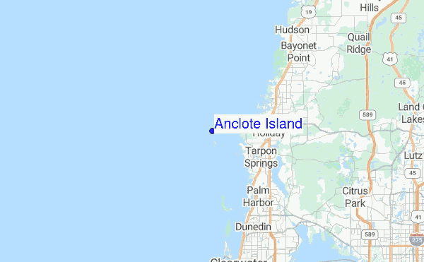 Anclote Island Location Map