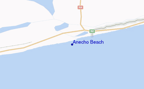Anecho Beach location map