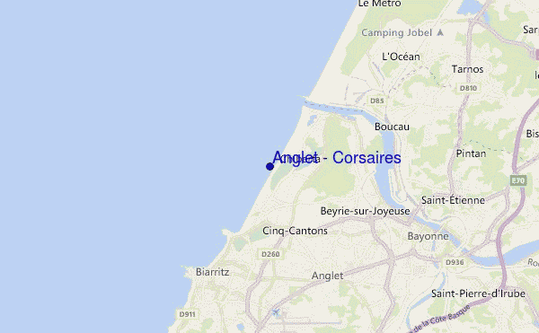 Anglet - Corsaires location map