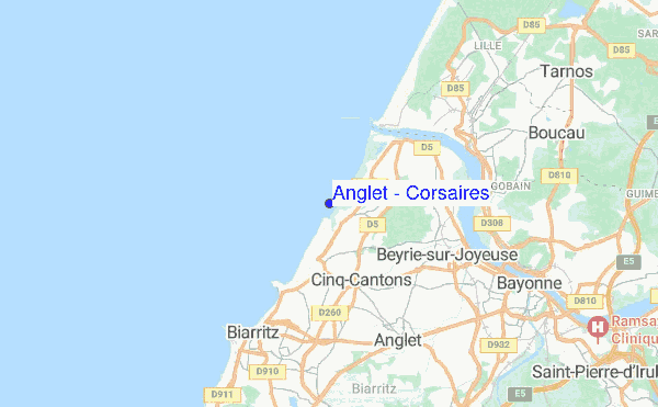 Anglet - Corsaires location map