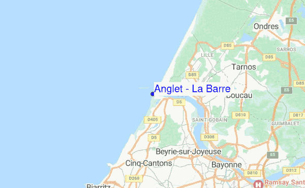 Anglet - La Barre location map