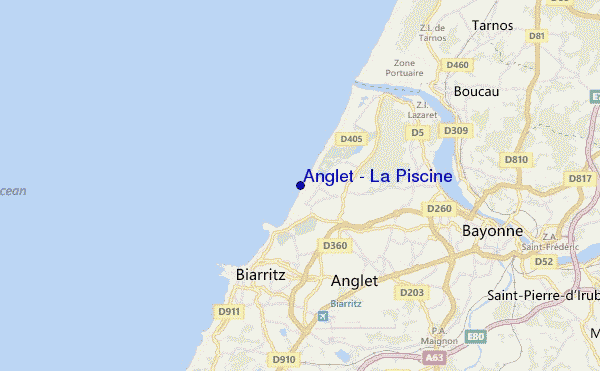 Anglet - La Piscine location map