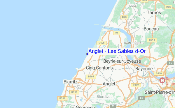 Anglet - Les Sables d'Or location map