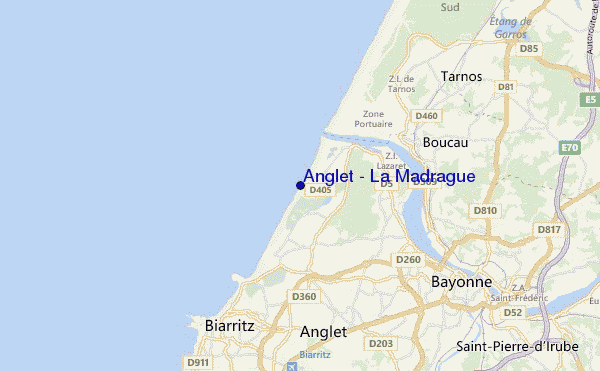Anglet - La Madrague location map