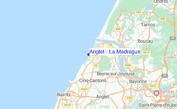 Anglet - La Madrague location map