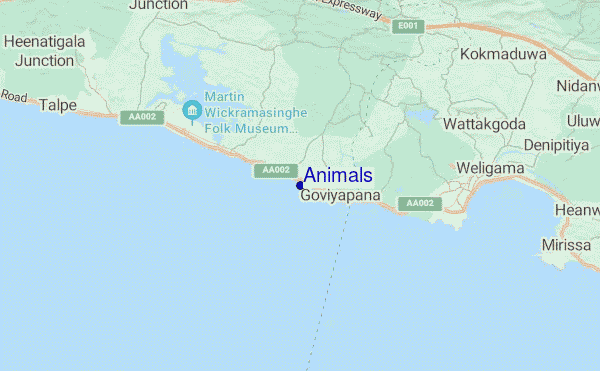 Animals location map