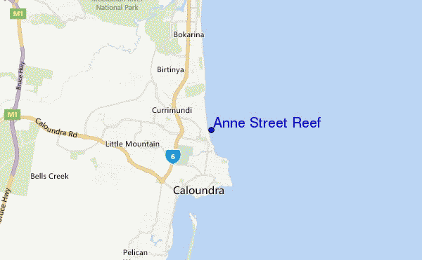 Anne Street Reef location map