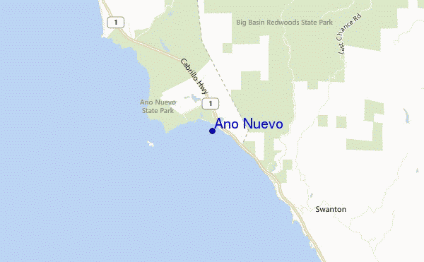 Ano Nuevo location map