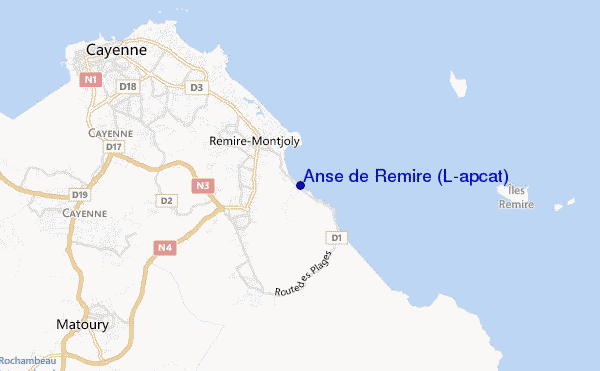 Anse de Rémire (L'apcat) location map