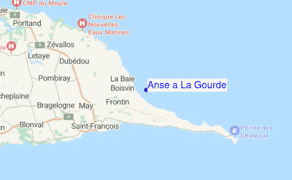 Anse a La Gourde location map