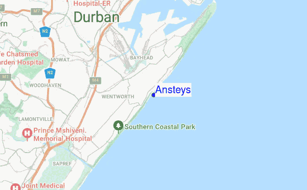 Ansteys location map