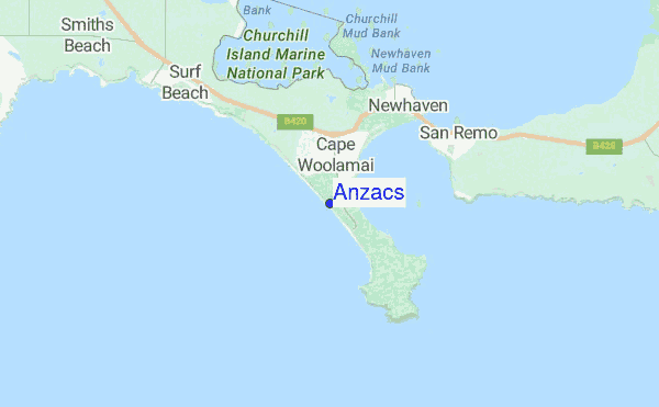 Anzacs location map