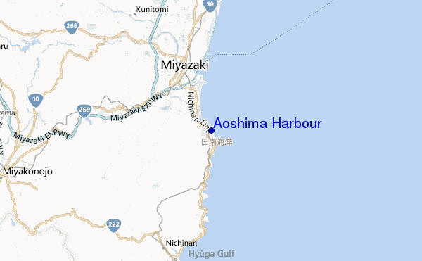 Aoshima Harbour Location Map