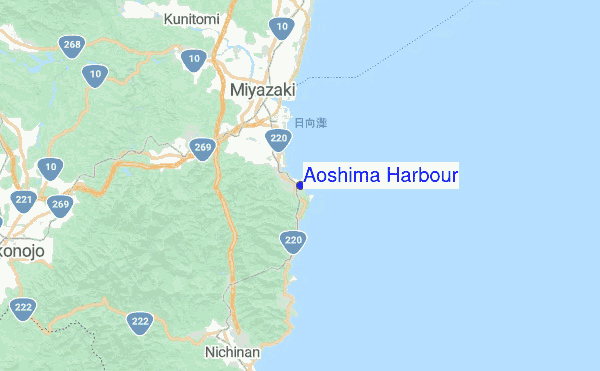 Aoshima Harbour Location Map