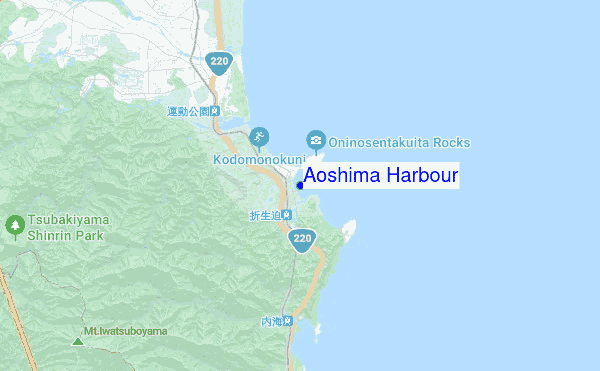 Aoshima Harbour location map