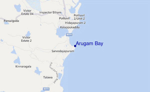 Arugam Bay location map