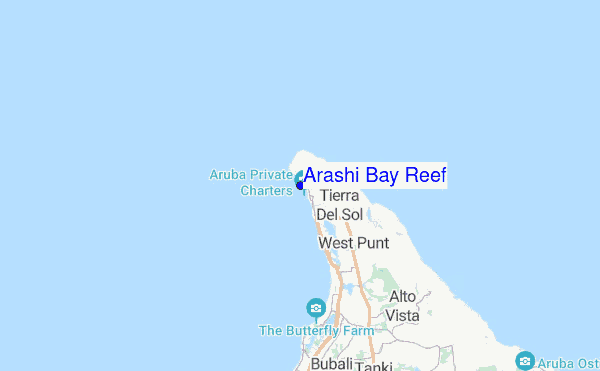 Arashi Bay Reef location map