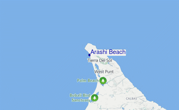 Arashi Beach location map