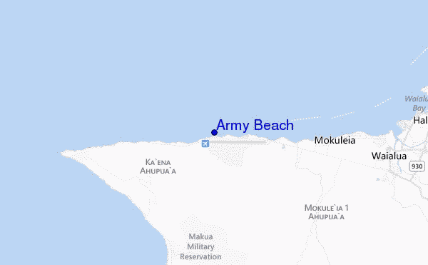 Army Beach location map