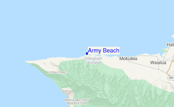 Army Beach location map