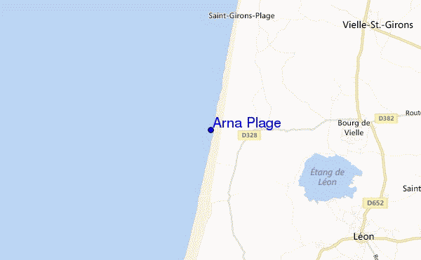 Arna Plage location map