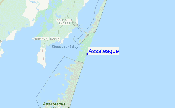 Assateague location map