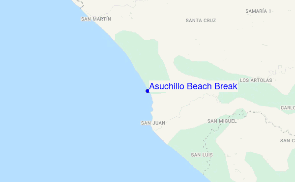 Asuchillo Beach Break location map