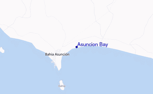 Asuncion Bay location map