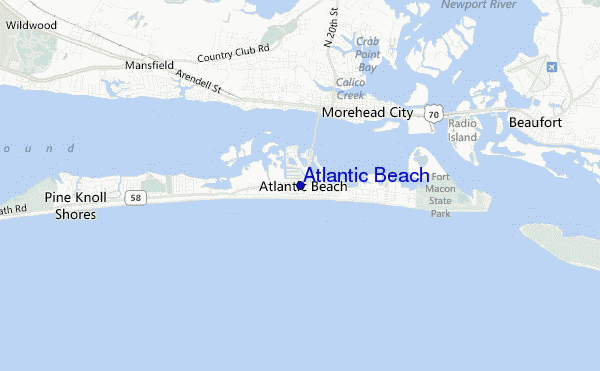 Atlantic Beach location map