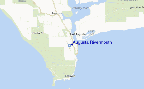 Augusta Rivermouth location map