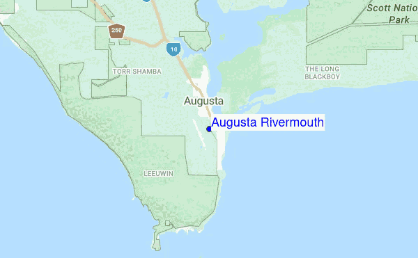 Augusta Rivermouth location map