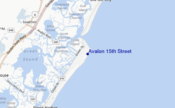 Avalon 15th Street location map