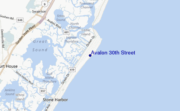 Avalon 30th Street location map