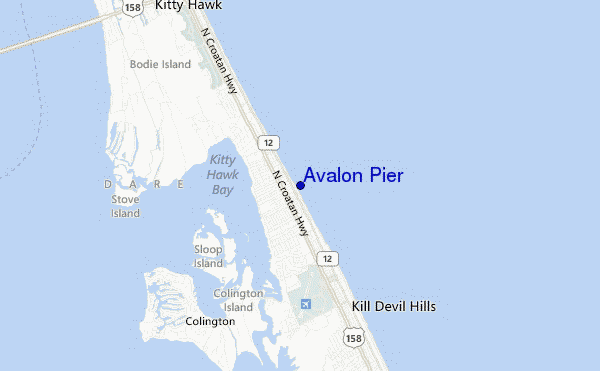 Avalon Pier location map