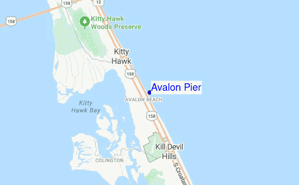 Avalon Pier location map