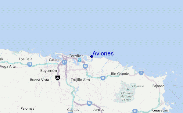 Aviones Location Map