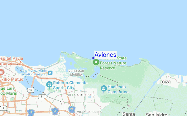 Aviones location map