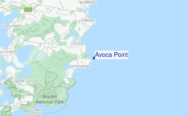 Avoca Point location map