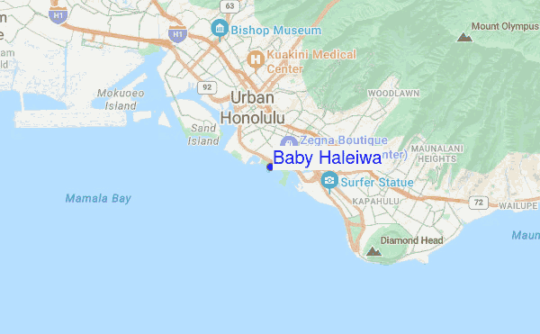 Baby Haleiwa location map