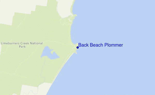 Back Beach Plommer location map