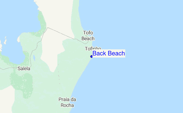 Back Beach location map