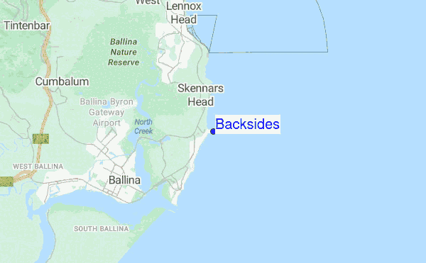 Backsides location map