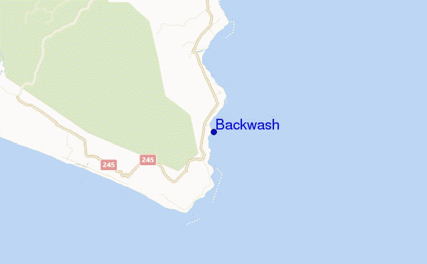 Backwash location map