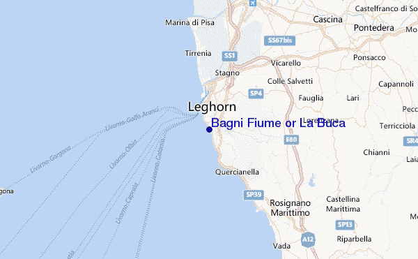 Bagni Fiume or La Buca Location Map