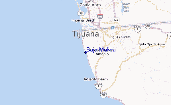 Baja Malibu Location Map