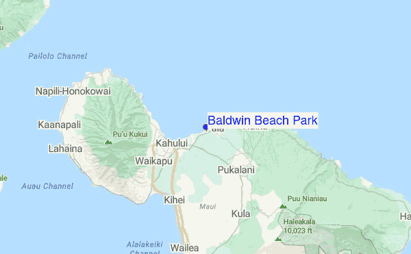 Baldwin Beach Park Location Map