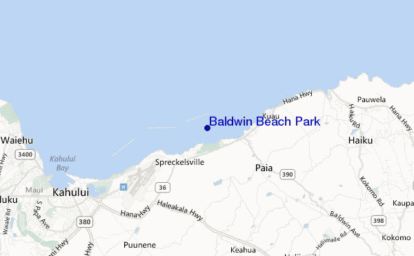 Baldwin Beach Park location map