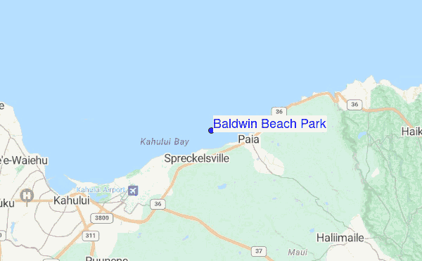 Baldwin Beach Park location map