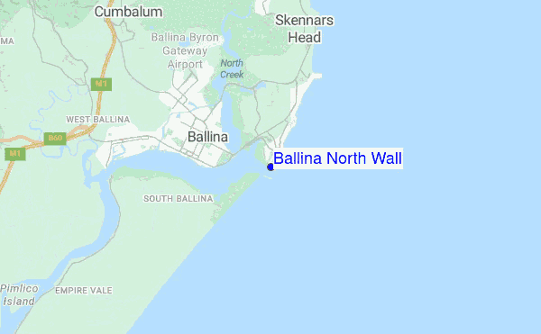 Ballina North Wall location map